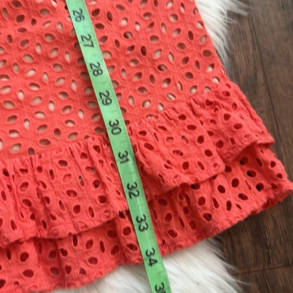 PETER SOM | Midi Eyelet Dress | Coral | Size 8 - Picture 14 of 14